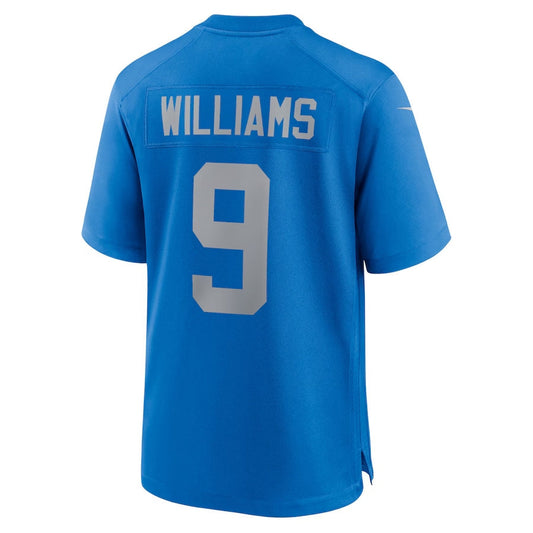 D.Lions #9 Jameson Williams Blue Alternate Game Stitched American Football Jerseys