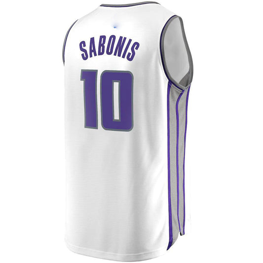 S.Kings #10 Domantas Sabonis Fanatics Branded 202223 Fast Break Replica Jersey White  Association Edition Stitched American Basketball Jersey