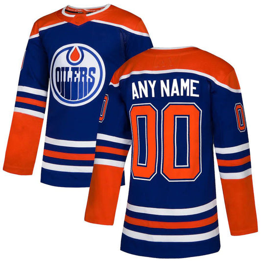 Custom E.Oilers Alternate Authentic Jersey  Royal Stitched American Hockey Jerseys CROVYIE