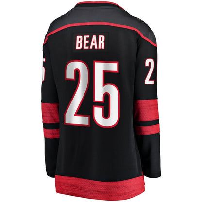 C.Hurricanes #25 Ethan Bear Fanatics Branded Home Breakaway Player Jersey Black Stitched American Hockey Jerseys CROVYIE
