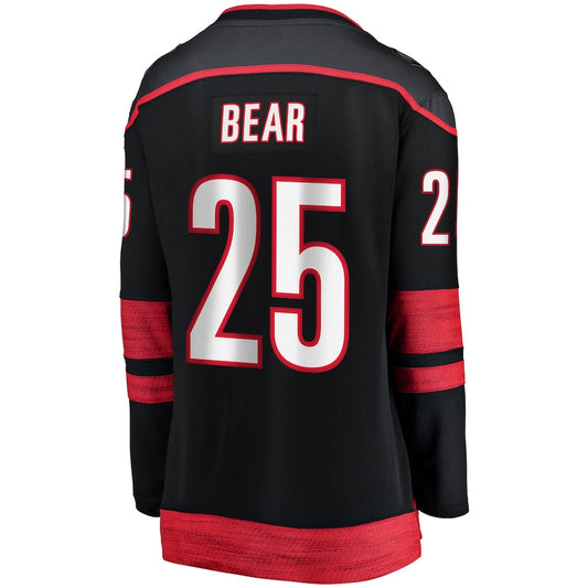 C.Hurricanes #25 Ethan Bear Fanatics Branded Home Breakaway Player Jersey Black Stitched American Hockey Jerseys CROVYIE