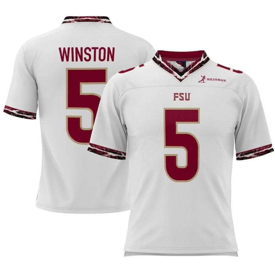 F.State Seminoles #5 Jameis Winston GameDay Greats Heisman Football Jersey ¡§C White American College Jerseys