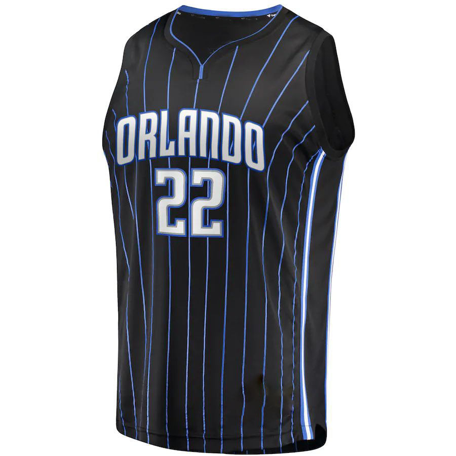 O.Magic #22 Franz Wagner Fanatics Branded  2021-22 Fast Break Replica Jersey Icon Edition  Black Stitched American Basketball Jersey