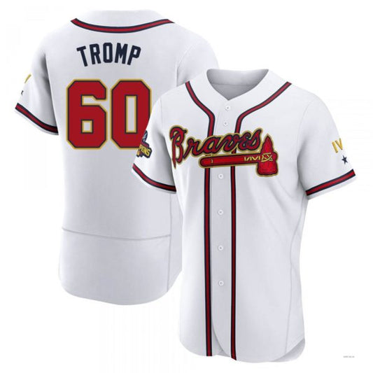 Atlanta Braves #60 Chadwick Tromp Gold White 2022 Program Jersey Stitches Baseball Jerseys