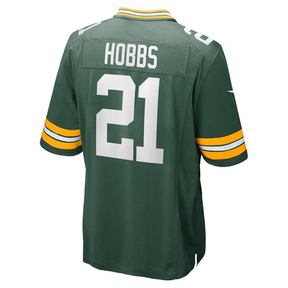 GB.Packers #21 Nate Hobbs Green Team Game Stitched American Football Jerseys