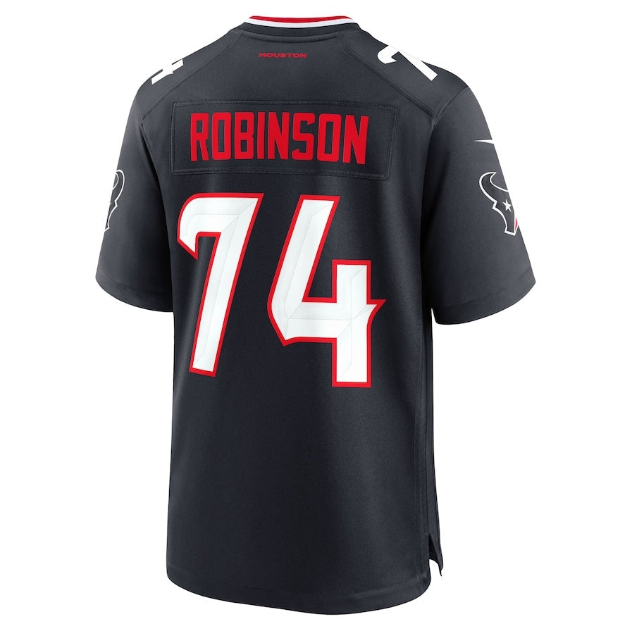 H.Texans #74 Cam Robinson Navy Team Game American Football Jerseys