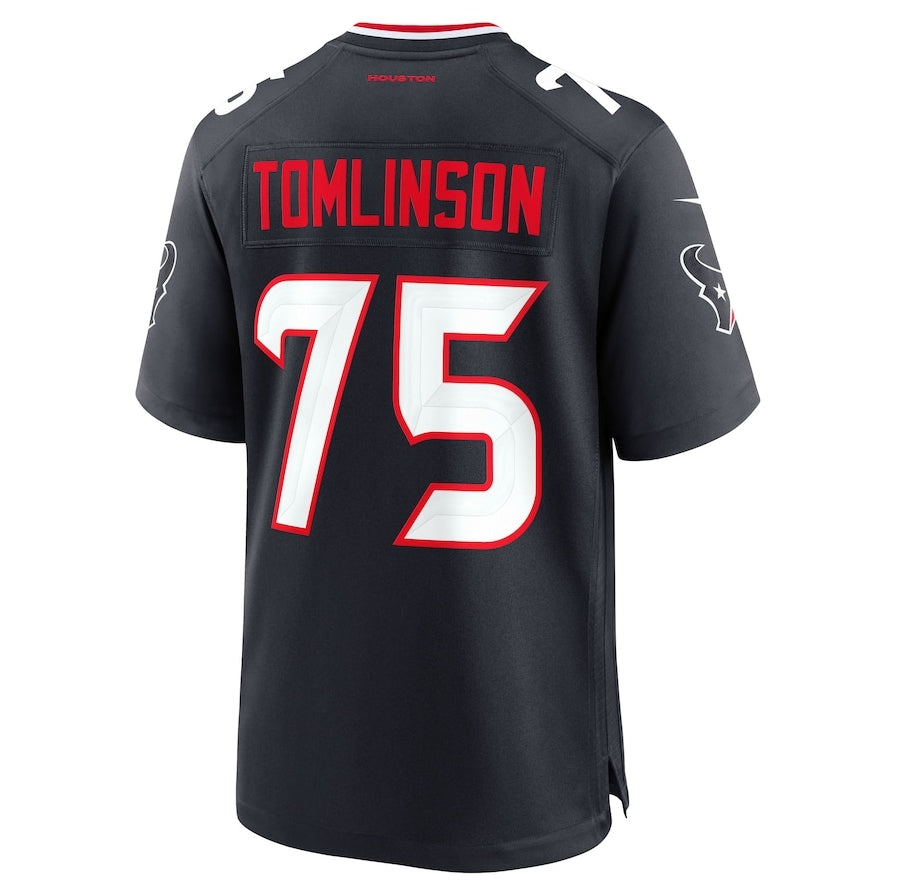 H.Texans #75 Laken Tomlinson Navy Team Game American Football Jerseys