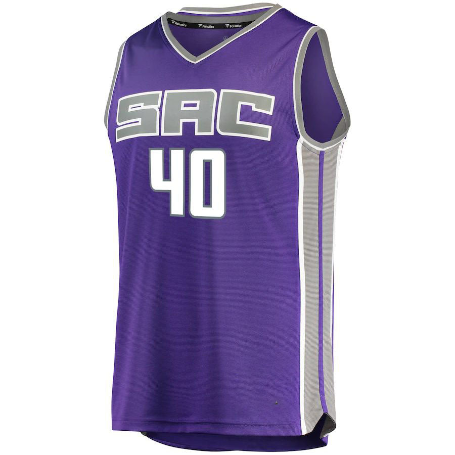 S.Kings #40 Harrison Barnes Fanatics Branded Fast Break Replica Jersey Purple Icon Edition Stitched American Basketball Jersey