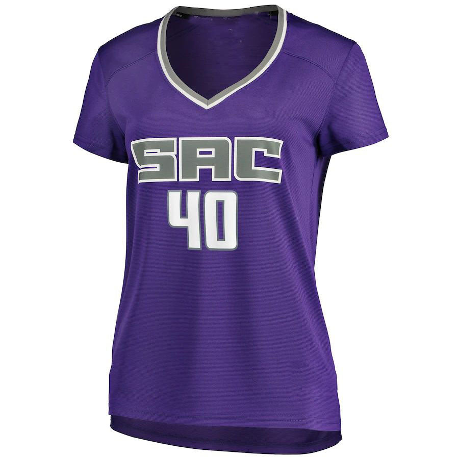 S.Kings #40 Harrison Barnes Fanatics Branded Women's Fast Break Player Replica Jersey Purple Icon Edition Stitched American Basketball Jersey