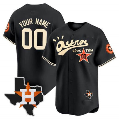 Custom Houston Astros Cactus Jack Style Vapor Premier Limited ¨C All Stitched Baseball Jersey