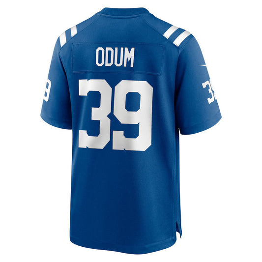 IN.Colts #39 George Odum Royal Team Game Stitched American Football Jerseys