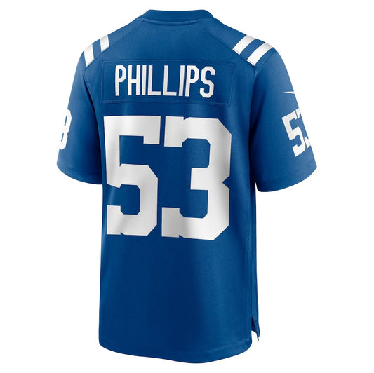 IN.Colts #53 Jacob Phillips Royal Team Game Stitched American Football Jerseys