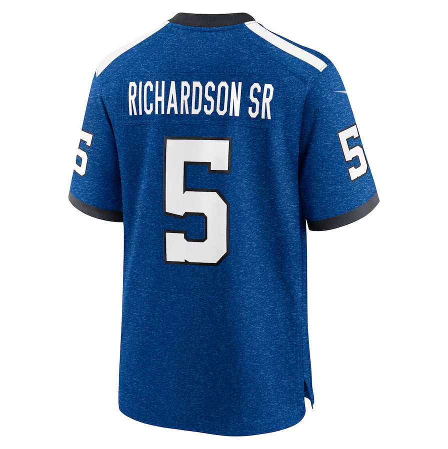 IN.Colts #5 Anthony Richardson Sr. Royal Alternate Indiana Nights Game Stitched American Football Jerseys