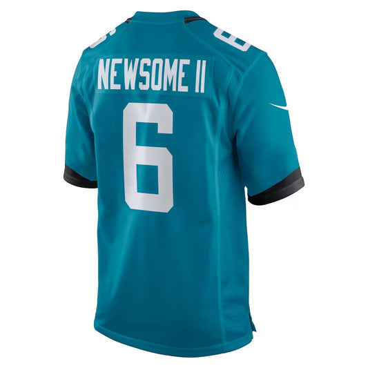J.Jaguars #6 Greg Newsome II Teal Team Game American Football Jersey