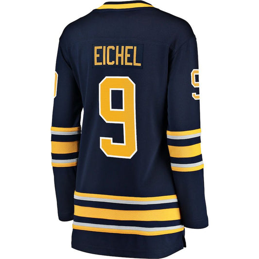 B.Sabres #9 Jack Eichel Fanatics Branded Home Premier Breakaway Player Jersey Navy Stitched American Hockey Jerseys CROVYIE