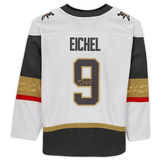 V.Golden Knights #9 Jack Eichel Fanatics Authentic Autographed Fanatics Breakaway Jersey White Stitched American Hockey Jerseys CROVYIE