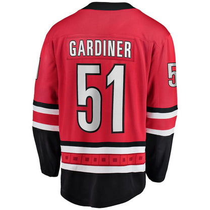 C.Hurricanes #51 Jake Gardiner Fanatics Branded Home Breakaway Player Jersey Red Stitched American Hockey Jerseys CROVYIE