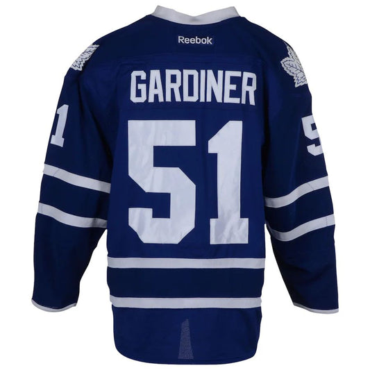 T.Maple Leafs #51 Jake Gardiner Fanatics Authentic Game-Used  from the 2015-16 Season Blue Stitched American Hockey Jerseys CROVYIE