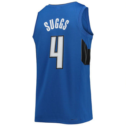 O.Magic #4 Jalen Suggs Jordan Brand 2021-22 Swingman Jersey Blue Statement Edition Stitched American Basketball Jersey