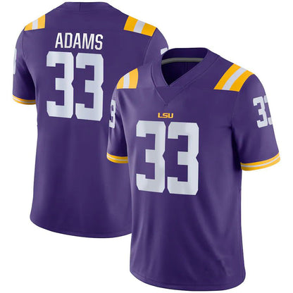 L.Tigers #33 Jamal Adams  Game Jersey Purple Football Jersey Stitched American College Jerseys