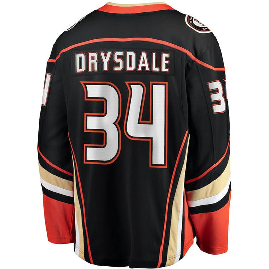 A.Ducks #34 Jamie Drysdale Fanatics Branded Home Breakaway Player Jersey Black Stitched American Hockey Jerseys CROVYIE
