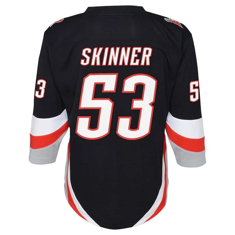 B.Sabres #53 Jeff Skinner Alternate Replica Player Jersey Black Stitched American Hockey Jerseys CROVYIE