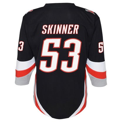 B.Sabres #53 Jeff Skinner Alternate Replica Player Jersey Black Stitched American Hockey Jerseys CROVYIE