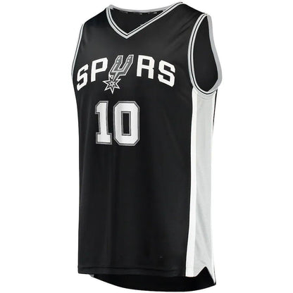 S.Antonio Spurs #10 Jeremy Sochan Fanatics Branded 2022 Draft First Round Pick Fast Break Replica Jersey Icon Edition Black Stitched American Basketball Jersey