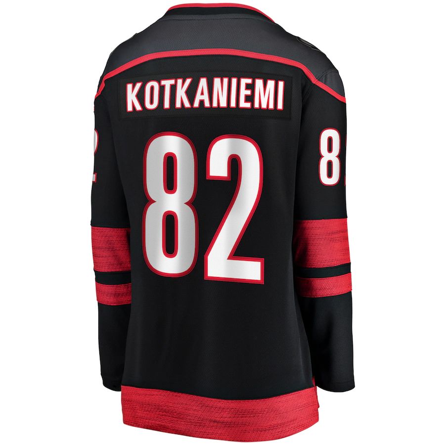 C.Hurricanes #82 Jesperi Kotkaniemi Fanatics Branded Home Breakaway Player Jersey Black Stitched American Hockey Jerseys CROVYIE