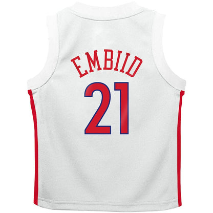 PH.76ers #21 Joel Embiid Toddler 2022-23 Replica Jersey  City Edition White Stitched American Basketball Jersey