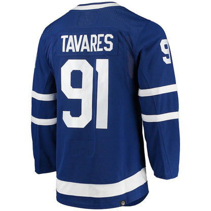T.Maple Leafs #91 John Tavares Home Captain Patch Primegreen Authentic Pro Player Jersey  Blue Stitched American Hockey Jerseys CROVYIE