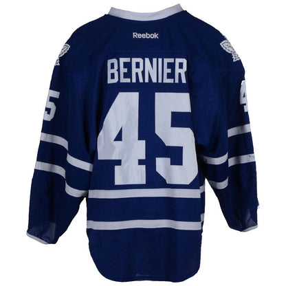 T.Maple Leafs #45 Jonathan Bernier Fanatics Authentic Game-Used from the 2015-16 Season Blue Stitched American Hockey Jerseys CROVYIE