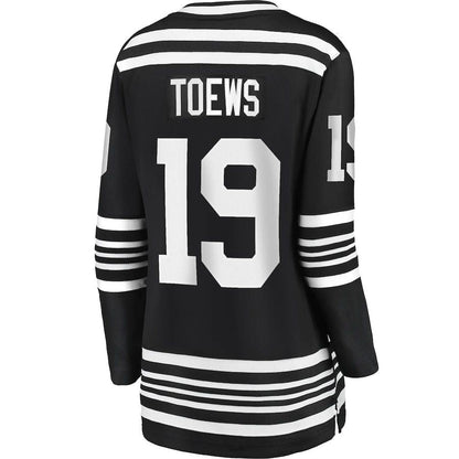 C.Blackhawks #19 Jonathan Toews Fanatics Branded Alternate 2019-20 Premier Breakaway Player Jersey Black Stitched American Hockey Jerseys CROVYIE
