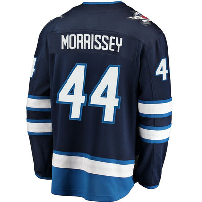 W.Jets #44 Josh Morrissey Fanatics Branded Breakaway Replica Jersey  Navy Stitched American Hockey Jerseys CROVYIE