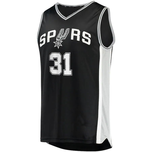S.Antonio Spurs #31 Keita Bates-Diop Fanatics Branded 2021-22 Fast Break Replica Jersey Icon Edition Black Stitched American Basketball Jersey