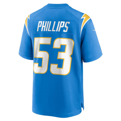 LA.Chargers #53 Del'Shawn Phillips Powder Blue Team Game Stitched American Football Jerseys