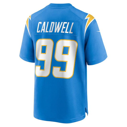 LA.Chargers #99 Jamaree Caldwell Powder Blue Team Game Stitched American Football Jerseys