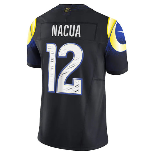 LA.Rams #12 Puka Nacua 2025 Rivalries Collection Limited Jersey-CROVYIE - Midnight Blue Stitched American Football Jersey-CROVYIE