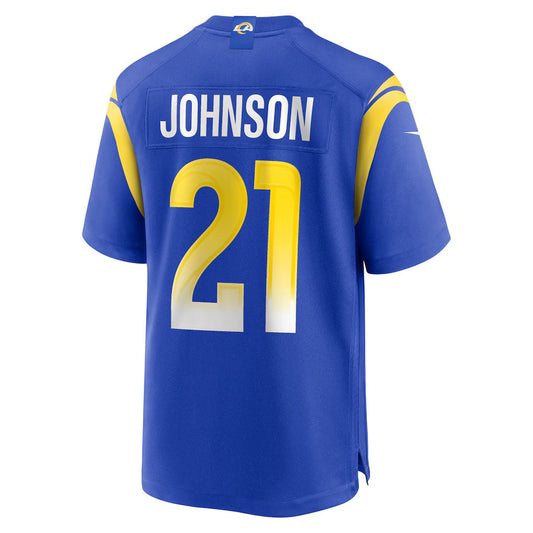 LA.Rams #21 Alex Johnson Royal Team Game Stitched American Football Jerseys