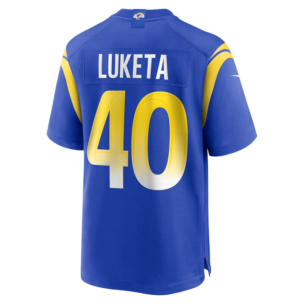 LA.Rams #40 Jesse Luketa Royal Team Game Stitched American Football Jerseys