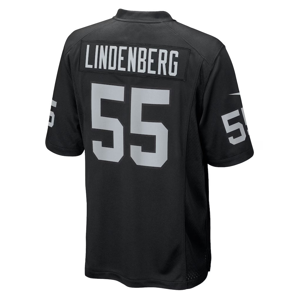 LV.Raiders #55 Cody Lindenberg Black Team Game American Football Jerseys