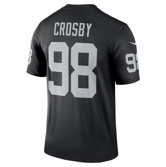 LV.Raiders #98 Maxx Crosby Black Team Legend Stitched American Football Jerseys