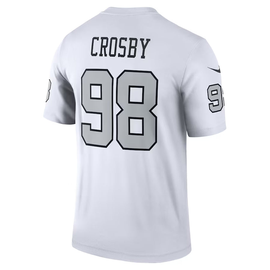 LV.Raiders #98 Maxx Crosby White Alternate Legend Stitched American Football Jerseys