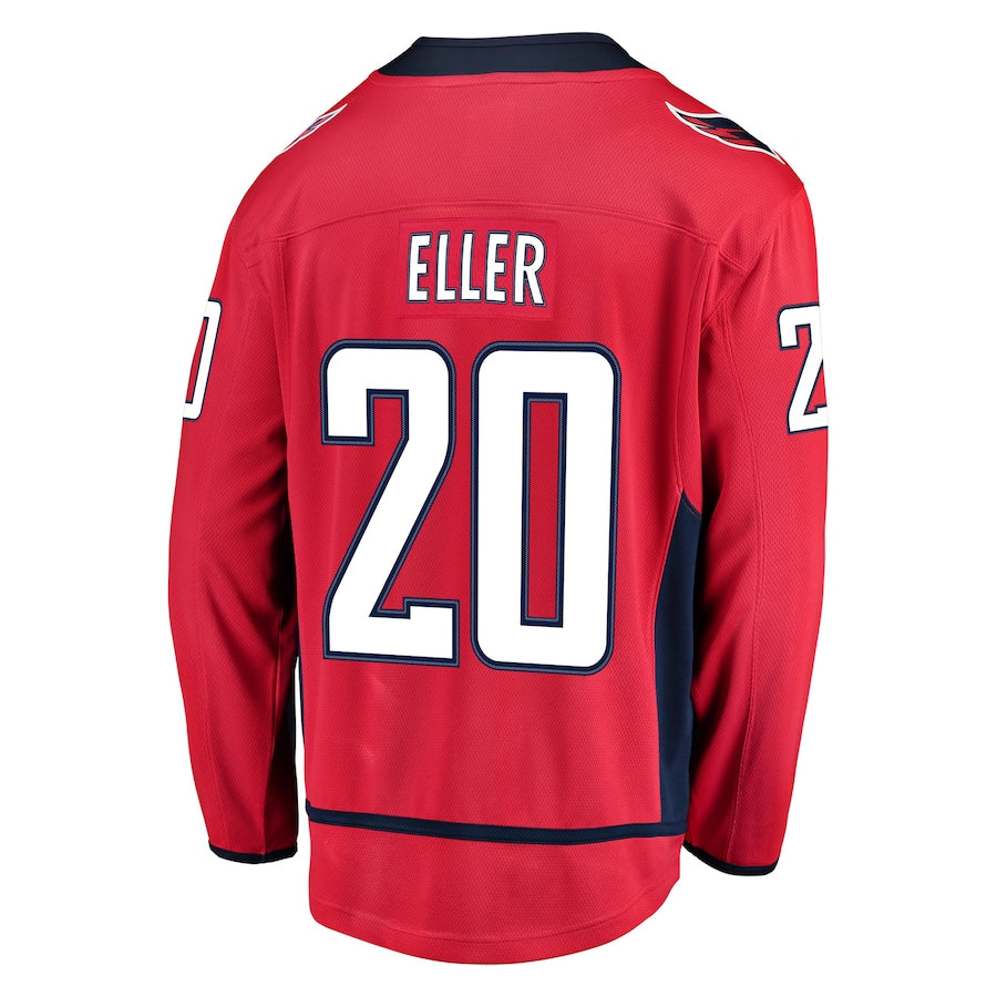 W.Capitals #20 Lars Eller Fanatics Branded Home Breakaway Player Jersey  Red Stitched American Hockey Jerseys CROVYIE