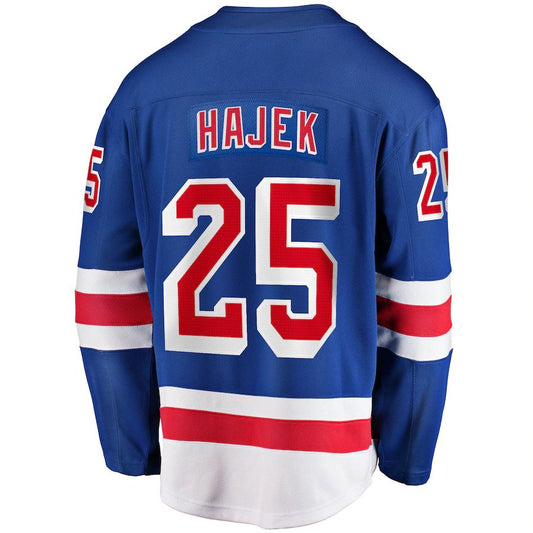 NY.Rangers #25 Libor Hajek Fanatics Branded 2017-18 Home Breakaway Replica Jersey Blue Stitched American Hockey Jerseys CROVYIE