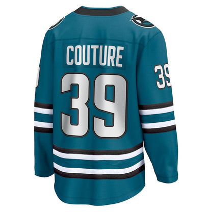 SJ.Sharks #39 Logan Couture Fanatics Branded Home Premier Breakaway Player Jersey Teal Stitched American Hockey Jerseys CROVYIE