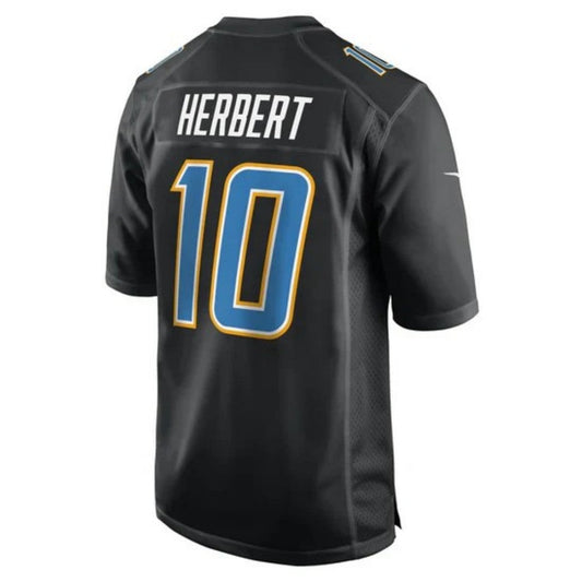 LA.Chargers #10 Justin Herbert 2024 Carbon Black Chase  Player Fashion Stitched American Football Jerseys