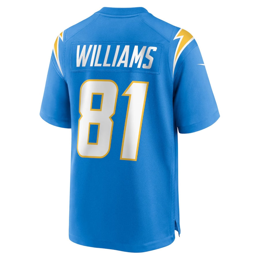 LA.Chargers #81 Mike Williams Powder Blue Team Game Stitched American Football Jerseys