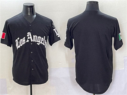 Los Angeles Dodgers Blank Black Mexico 2025 LA Gothic Style With Fernando Patch Vapor Premier Limited Stitched Baseball Jersey