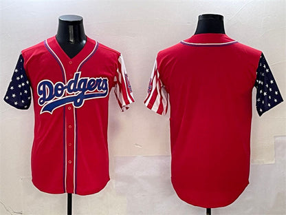 Los Angeles Dodgers Blank Red Limited Stitched Baseball Jersey